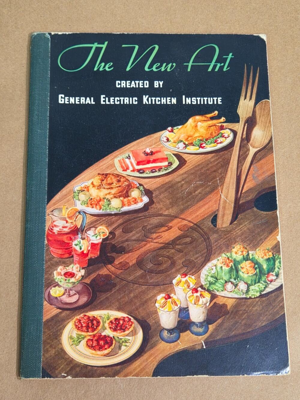 1934 GE Cookbook NRA Blue Eagle Logo Vintage Art Deco Kitchen Manual
